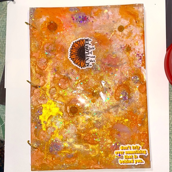 Handmade, by Pippy! Full Size 3 Ring Notebook / Journal REFILLABLE!A4, regular❤️ - Picture 2 of 13